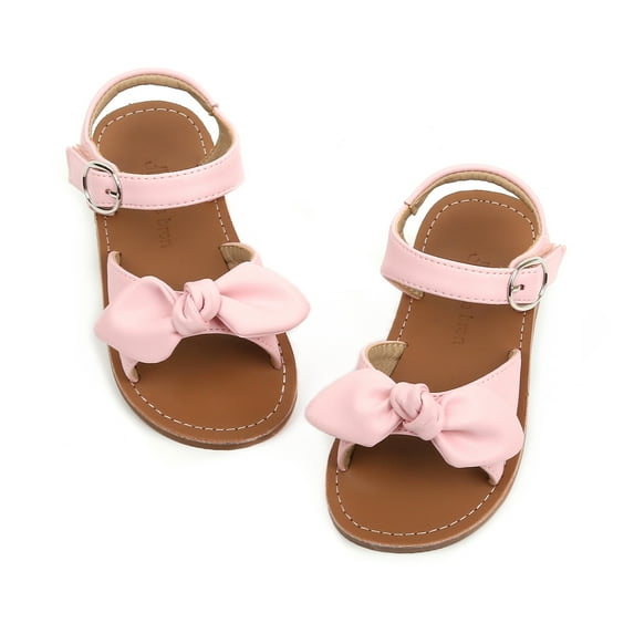 Girls Sandals Toddler Summer Dress Shoes Gladiator Beach Flat Sandals(AA388 Pink/10M)