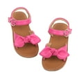 thumbnail image 1 of Girls Sandals Toddler Summer Dress Shoes Gladiator Beach Flat Sandals(AA388 Rose/6M), 1 of 6