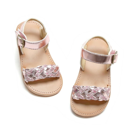 Girls Sandals Toddler Summer Dress Shoes Gladiator Beach Flat Sandals(TB2116 Pink/11M)