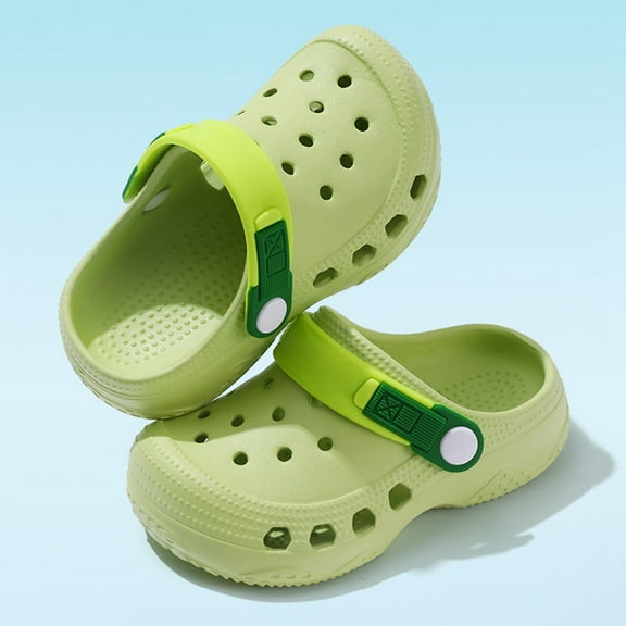 Girls Sandals For Toddlers And Kids Clogs Comfortable Breathable Outdoor Party Casual Dress Up Summer Beach Walking Shoes For Ages 1 10 Years Green US SIZE:11.5