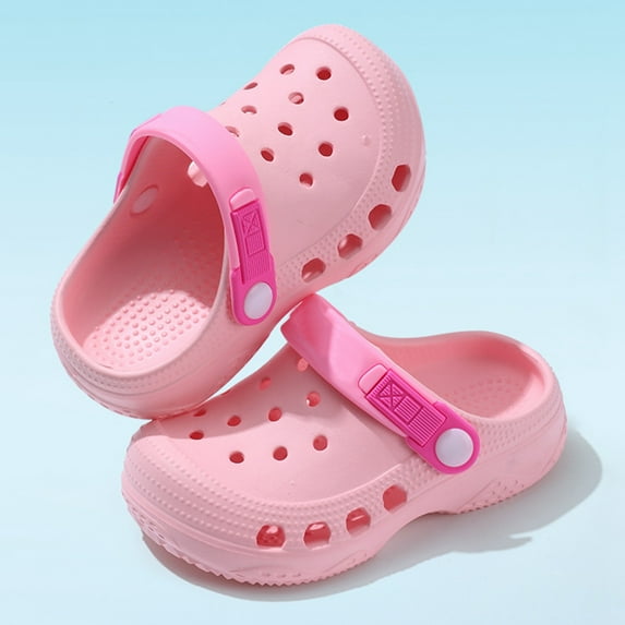 Girls Sandals For Toddlers And Kids Clogs Comfortable Breathable Outdoor Party Casual Dress Up Summer Beach Walking Shoes For Ages 1 10 Years Pink US SIZE:8.5