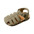 thumbnail image 1 of Girls Sandals for Toddler Kids Fashion Cork Footbed Comfort Closed Toe Gladiator Dress Sandals Summer, 1 of 4