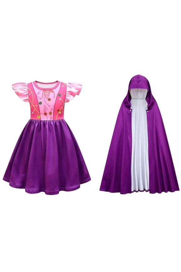Girls Sanderson Sister Costume Dress Halloween Witch Dress Outfits