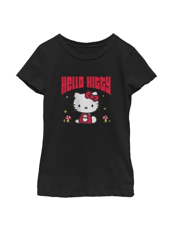 Sanrio Girls Hello Kitty Floral Butterfly & Bug Friends T-Shirt,