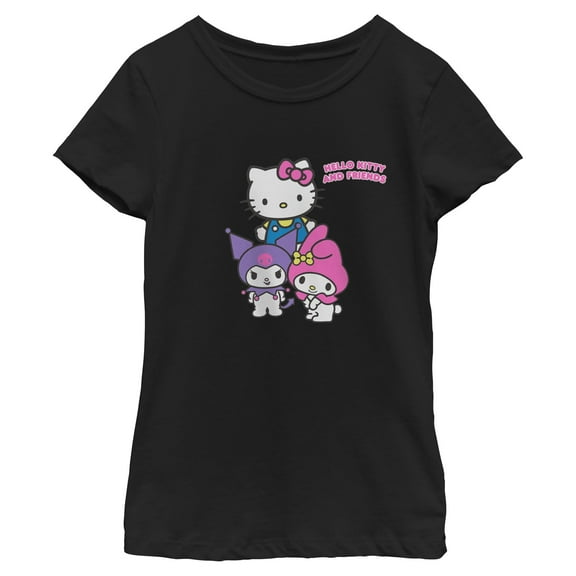 Girls Hello Kitty My Melody Kuromi Besties T-Shirt - Cute & Comfy,