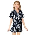 thumbnail image 1 of Girls Satin Pajamas Set Girls Button Down Pajamas Set Pjs Sleepwear Outfits Halloween prints Christmas Girls Pajamas 6-7 Years, 1 of 3