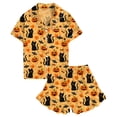 thumbnail image 1 of Aideaone Girls Satin Pajama Set Short Sleeve Button Down Silk Sleepwear 2 Piece Summer Loungewear for Child Girl 6-14Y, 1 of 8