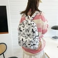 thumbnail image 1 of Girls School Backpack Butterfly Print Nylon Backpack Large Capacity Travel School Daypack Black One Size, 1 of 4