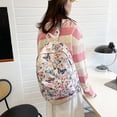 thumbnail image 1 of Girls School Backpack Butterfly Print Nylon Backpack Large Capacity Travel School Daypack Pink One Size, 1 of 9