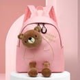 thumbnail image 1 of Girls School Backpack Ergonomic Cute Kids Backpack Lightweight Durable School Daypack Pink One Size, 1 of 8