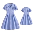 thumbnail image 1 of Girls School Dresses Short Sleeve Shirt Dress Flared Girls' Fashion 8-9 Years, 1 of 9