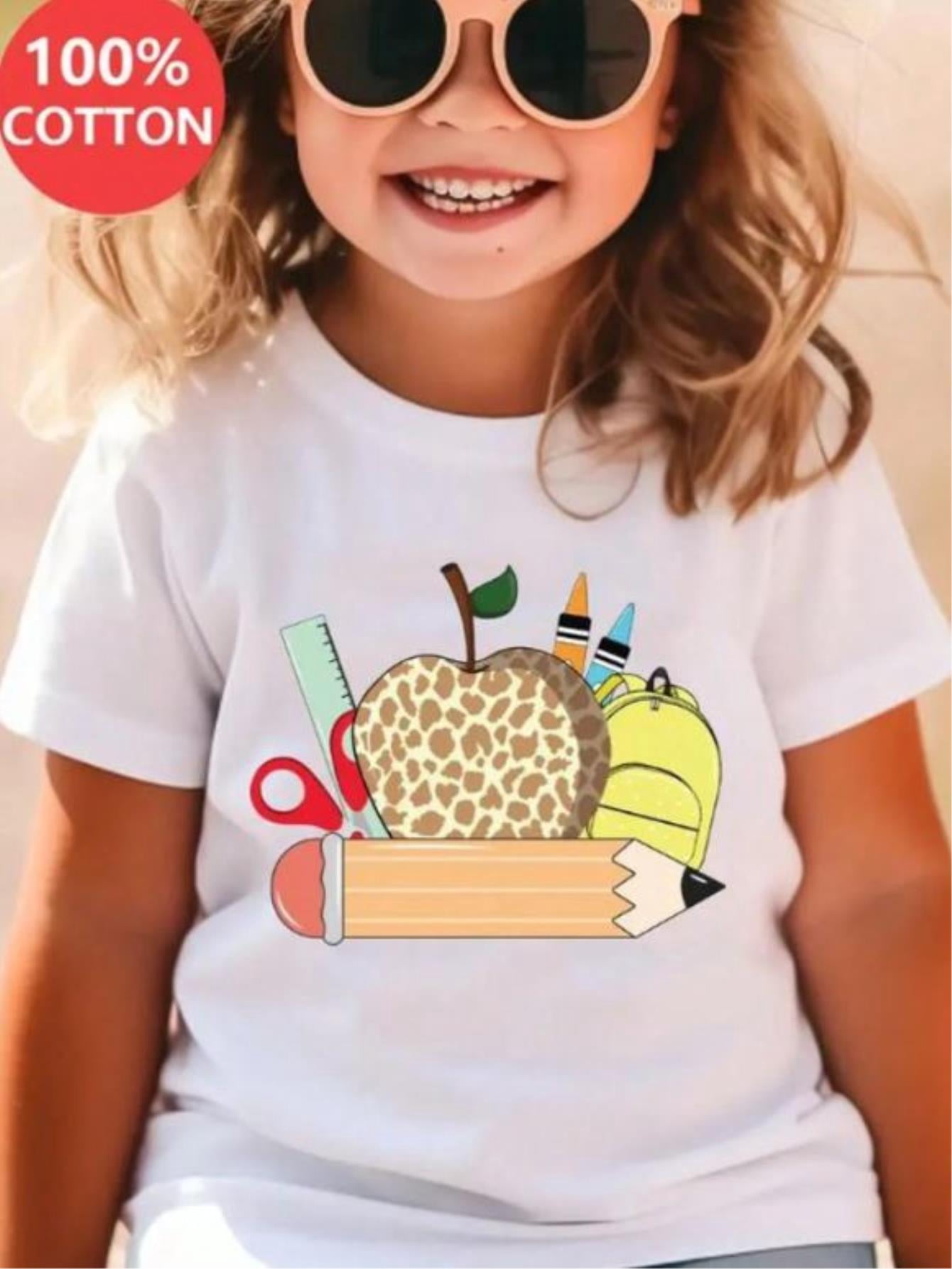 Girls'School-Themed T-Shirt - Back To School &amp; End Of Year Party Outfit ...