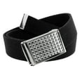 thumbnail image 1 of Girls School Uniform Belt Sparkly Crystal Easy Clamp Buckle with Canvas Web Belt Medium Black, 1 of 2
