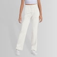 thumbnail image 1 of Girls School Uniform Bootcut Leggings Stretch Trousers Slim Fit Straight Leg Long Pants for Kids, 1 of 9