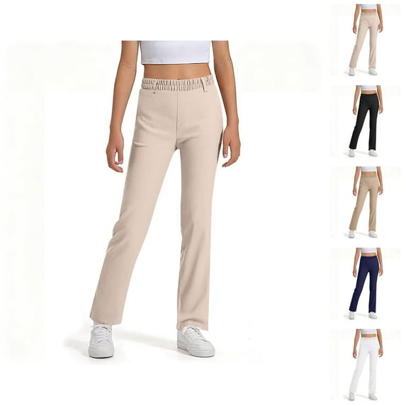Girls School Uniform Pants Casual Pants Girls And Boys School Pants for Everyday Spring Autumn Suitable Kids Trousers for Ages 5-16 Durable Everyday Classic