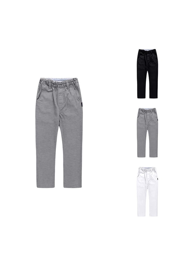 Girls School Uniform Pants Classic British Khaki School Trousers for Boys with Straight Leg Design for Daily Casual and Schoolwear Durable Dress Chino Pants for Kids