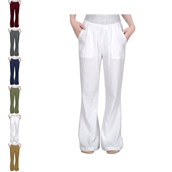 Girls School Uniform Pants Flare Dress Pants with Pockets Back To School Classic Size 13-14 Years Pants