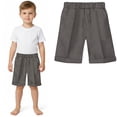 thumbnail image 1 of Girls School Uniform Pants Pleated Front Stretch Performance Short Boys Grey Uniform Pants Back To School Boys' Shorts 7-8 Years, 1 of 3