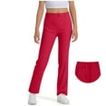 thumbnail image 1 of Girls School Uniform Pants Skinny Fit Stretch Pants with Pockets Straight Pants Red Pants for Girls Uniform Back to School Outfits for Teen Girls Kids Clothes for Teen Girls 11-12 Years, 1 of 6