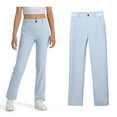 thumbnail image 1 of Girls School Uniform Pants Skinny Pants Kids Dress Pants with Pockets Straight Pants Boys Light Blue Uniform Pants Back To School Outfits for Girls Child Girls Clothes Size 5-6 Years, 1 of 5