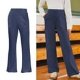 thumbnail image 1 of Girls School Uniform Pants Skinny Pants Kids Dress Pants with Pockets Straight Pants Navy Blue School Pants for Girls Back to School Outfits for Teen Girls Kid Clothes for Girls 7-8 Years, 1 of 9