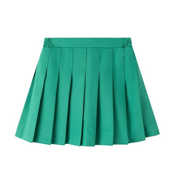 Girls School Uniform Pleated Ruffle Skirt, Athletic Pleated Skirt for Kids 4-14Y