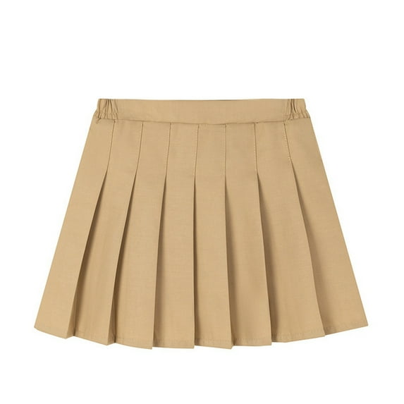 Girls School Uniform Pleated Ruffle Skirt, Athletic Pleated Skirt for Kids 4-14Y