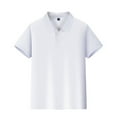 thumbnail image 1 of Girls' School Uniform Short Sleeve Polo Shirt, Button Closure, Moisture Wicking/Performance Material, Fade Resistant White Size 10-11Y, 1 of 3