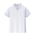 thumbnail image 1 of Girls' School Uniform Short Sleeve Polo Shirt, Button Closure, Moisture Wicking/Performance Material, Fade Resistant White Size 7-8Y, 1 of 3