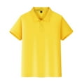 thumbnail image 1 of Boys Polo Shirt 6-11 Years Short Sleeve School Uniform, Button Closure, Moisture Wicking, Comfortable & Breathable​ Yellow Size 6-7, 1 of 4
