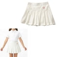 thumbnail image 1 of Girls School Uniform Skirt A-Line Pleated Skirt with Lining Shorts Back To School Clothes for Girls School Uniform Dress 4-5 Years, 1 of 4