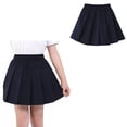 thumbnail image 1 of Girls School Uniform Skirt Adjustable Waist Pleated Skort with Lining Shorts Back To School Outfits for Girls Tennis Skorts 5-6 Years, 1 of 4