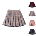 thumbnail image 1 of Girls School Uniform Skirts Elastic Waist Pleated Skirt Girls School Clothes Plaid Uniform Skirt Size 1-10 Years, 1 of 4