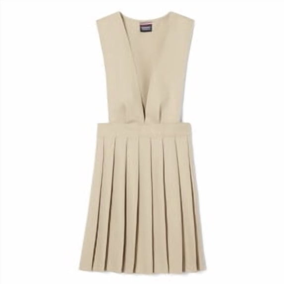 Girls School Uniform V-Neck Pleated Jumper, Sizes 4-20 & Plus