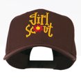 thumbnail image 1 of Girls Scout with Flower Embroidered Cap - Brown OSFM, 1 of 5