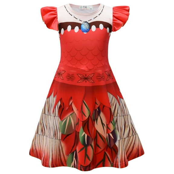 Girls Sea Adventure Princess Costume Halloween Cosplay Outfits Birthday Party Dress Size for 8-9Y