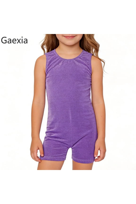 Girls Seamless Performance Unitard With Built In Shorts For Dance Gymnastics And Athletic Training Practice