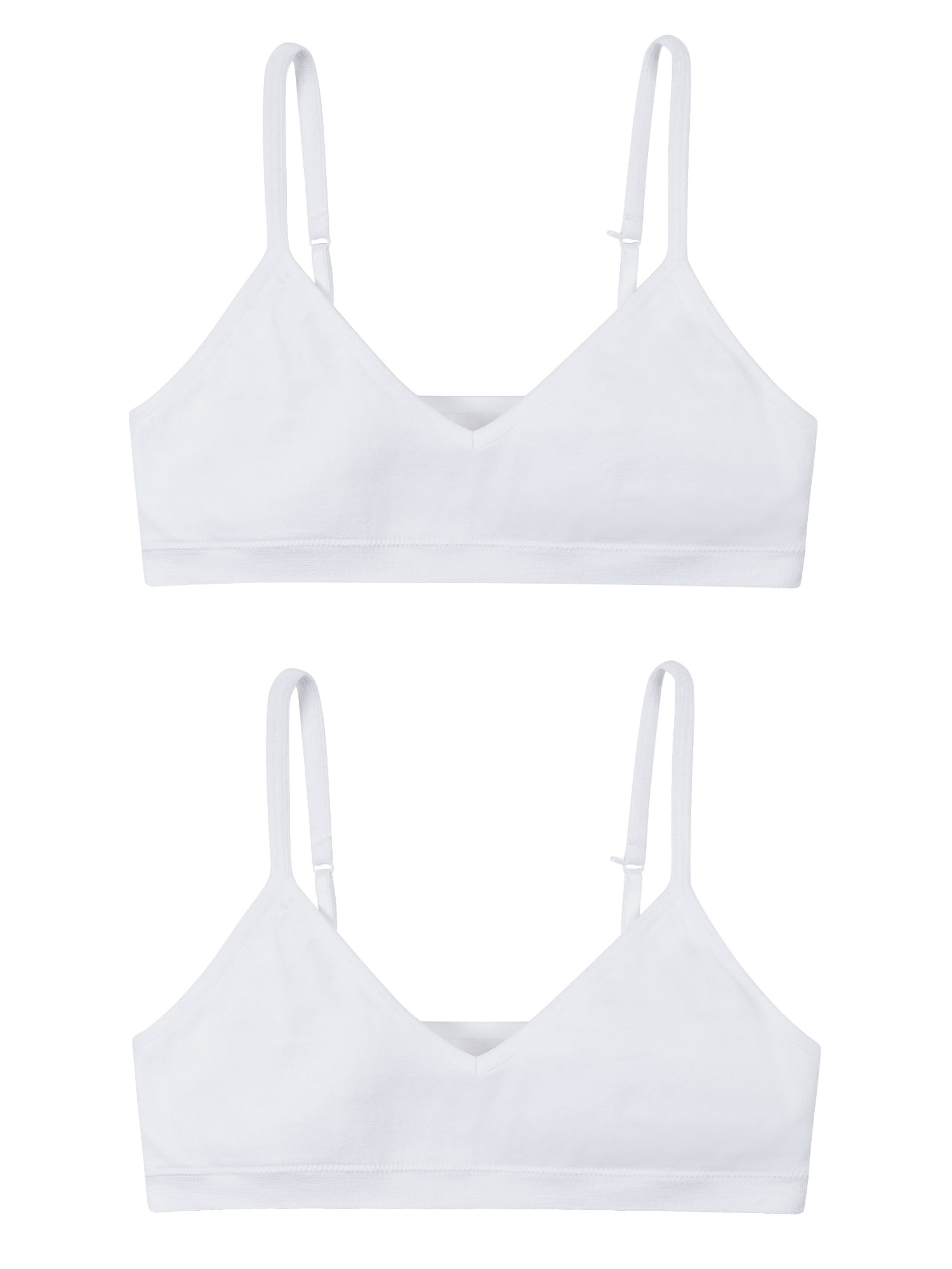 Girls' Seamless Pullover Bralette, 2 Pack