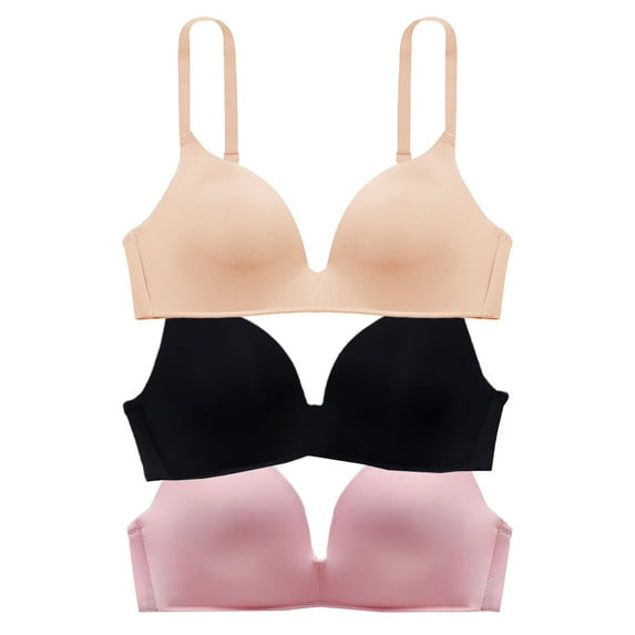 Girls Training Bra Teen Lightly Padded Cotton Developed Adjustable Straps Girl Bra No Wire A-Cup