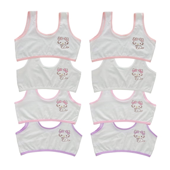 Girls Seamless Training Bras Thin Cotton Breathable Molded Microfiber No Wire Bra Cotton Teens 7-13 Years