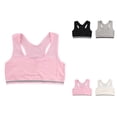 thumbnail image 1 of Girls Seamless Training Sports Bra – Cotton Wireless Racerback Teen Underwear with Removable Light Padding for Ages 12-16, 1 of 5