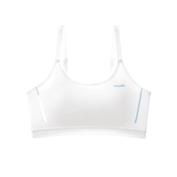 Girls' Seamless Training Sports Bra, Molded Cups Adjustable Light Support Yoga Top