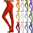 thumbnail image 1 of Girls Semi Opaque Solid Color Footed Pantyhose Leggings for Everyday Wear, 1 of 5