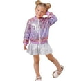 thumbnail image 1 of Girls Sequin Color Coat Sparkly Glitter Jacket Kids Teens Fashion Outerwear Clothes, 1 of 4
