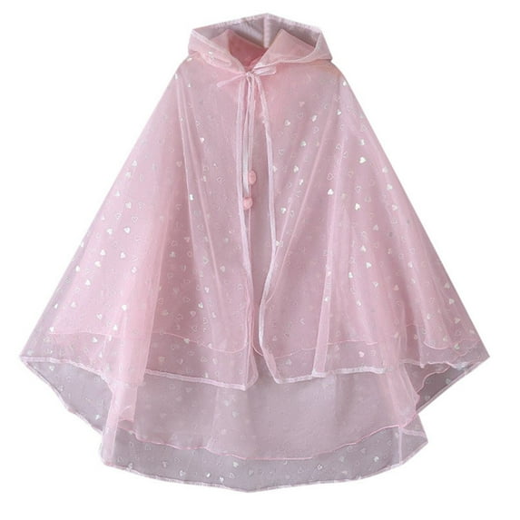 Girls' Sequin Embellished Thin Summer Cape Glittery, Loose Fitting, Suitable for Daily, Parties, Sunscreen, One Size, Ages 3 8