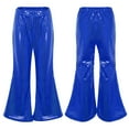thumbnail image 1 of Girls' Sequin Glitter Party Pants, Sparkly Trousers with Tail Hem for Performance, Festive Carnival Bottom for Special Events and Stage, 1 of 5