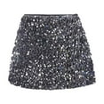 thumbnail image 1 of Girls Sequin Skirt High Waisted Mini Skirts Sparkle Glitter Party Skirts 3-16 Years, 1 of 6