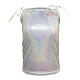 thumbnail image 1 of Girls Sequin Spaghetti Straps Tank Tops 2025 Trendy Sparkle Shimmer Dance Tops Kids Summer Glitter Performance Shirts, 1 of 2