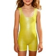thumbnail image 1 of Girls Sequin Tank Bodysuit With Shorts Sleeveless Leotard Dance Gymnastics Performance Stretch Fit Activewear Clothes, 1 of 4