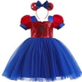 thumbnail image 1 of Girls Sequins Spider Mesh Tutu Dresses Kids Birthday Halloween Party cosplay, 1 of 7